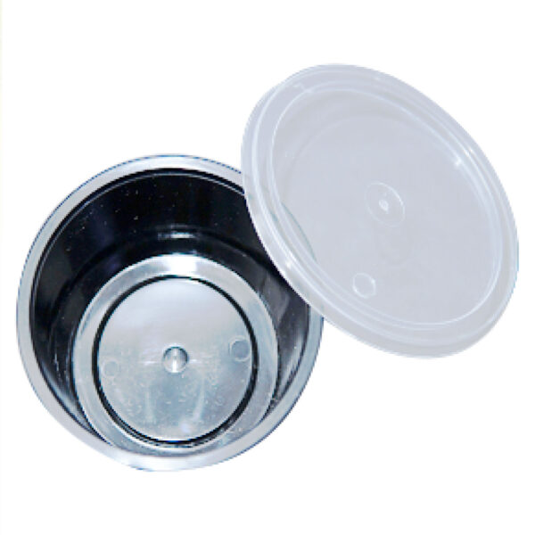 300 ML PET Container Round with Clear lid Black (Pack of 50 Nos) - Image 2