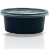 RP Royal PET Round Container  Black with Lid 100 ML 50 Pcs/Pkt