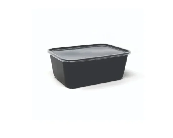 Rectangular BoX Black with Lid 1500 ML 50 Pcs/Pkt