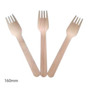 Reyo Fork Wooden 160 MM 100 Pcs/Pkt