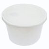 RP Royal PET Round Container  White with Lid 400 ML 50 Pcs/Pkt