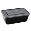 Rectangular BoX Black with Lid 750 ML 50 Pcs/Pkt