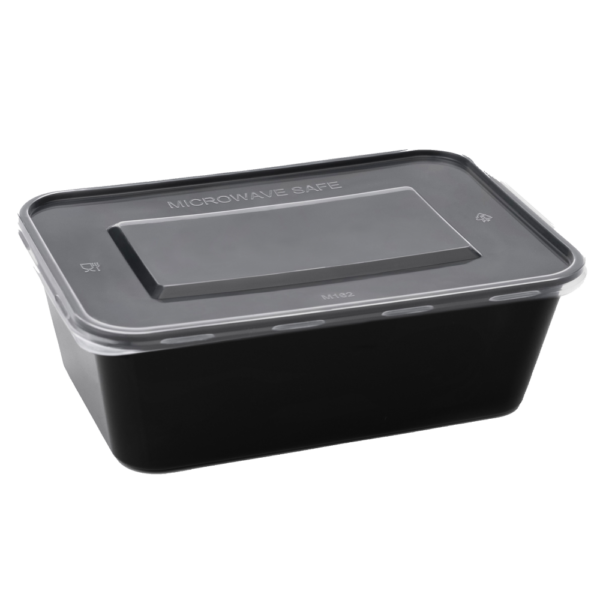 Rectangular BoX Black with Lid 750 ML 50 Pcs/Pkt