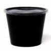 RP Royal PET Round Container  Black with Lid 750 ML 50 Pcs/Pkt
