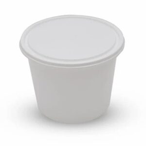 RP Royal PET Round Container  White with Lid 750 ML 50 Pcs/Pkt