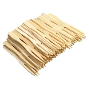 Reyo Fruit Fork Wooden 87 MM 70 Pcs/Pkt