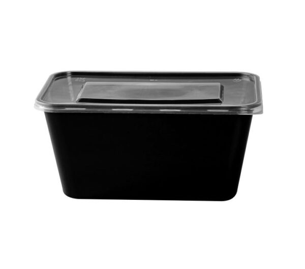 Rectangular BoX Black with Lid 1000 ML 50 Pcs/Pkt