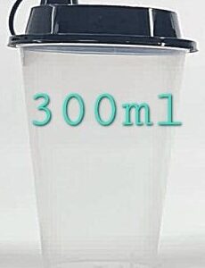 Round Sipper Glass With Lid 300 Ml 50 Pcs/Pkt