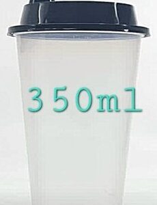 Round Sipper Glass With Lid 350 ML 50 Pcs/Pkt