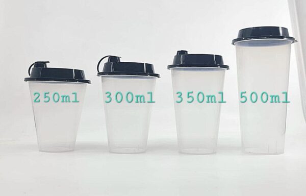 Round Sipper Glass With Lid 500 ML 50 Pcs/Pkt - Image 3